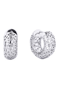 14K Gold Dipped Huggie Hoop Brass-SJE310279