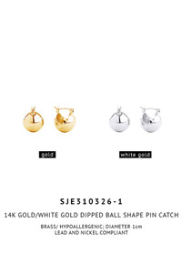 14K Dipped Ball Shape Pin Catch-SJE310326