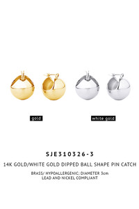 14K Dipped Ball Shape Pin Catch-SJE310326