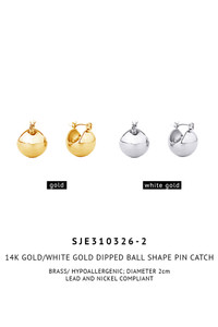 14K Dipped Ball Shape Pin Catch-SJE310326