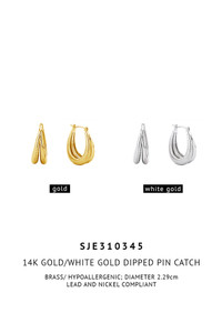 14K Gold/White Gold Dipped Pin Catch-SJE310345