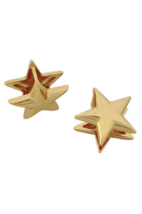 14K Dipped Star Shape Huggie Earrings-SJE310363