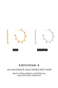 14K Dipped Post Hoop-SJE310368