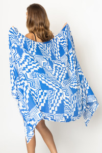 Geometric Print Scarf-BLL310058