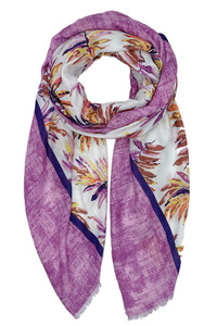 Palm Leaf Print Scarf-BLL310152