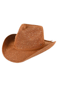 C.C Sequin Cowboy Hat with Suede String Trim Band

