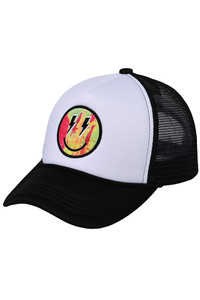 C.C Lightning Bolt Eyes Smiley Face Trucker Cap-GBA-04