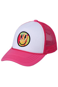 C.C Lightning Bolt Eyes Smiley Face Trucker Cap-GBA-04