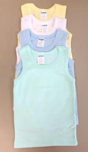 ASSORTED PASTEL TONE KIDS TANK TOP-3001CO 4-5-6 (12pc)