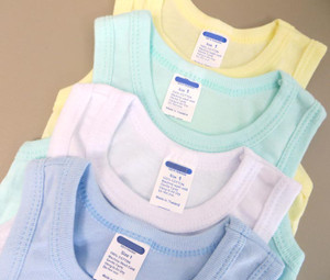 ASSORTED PASTEL TONE KIDS TANK TOP-3001CO 4-5-6 (12pc)