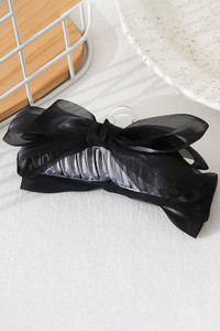 Pastel Solid Color Ribbon Hair Claw-CHW401