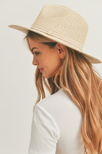 BON VOYAGE Sequin Letter Panama Hat-MH0118