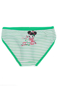Illust Print Stripe Girl Panty-301 (5pc)
