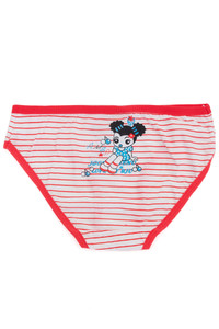 Illust Print Stripe Girl Panty-301 (5pc)