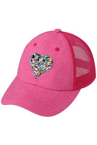 C.C Heart Stone Embellishment Baseball Cap-BAB-8039