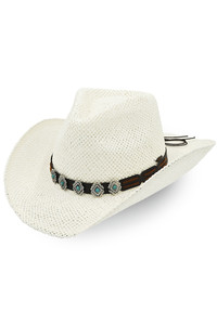 C.C Turquoise Charm Trim cowboy Hat