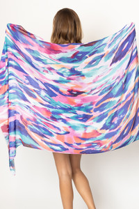 Rising Sun Print Scarf-WLL310389