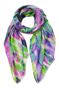 Rising Sun Print Scarf-WLL310389