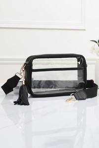 Clear PU Cross Body Stadium and Concert Camera Bag
