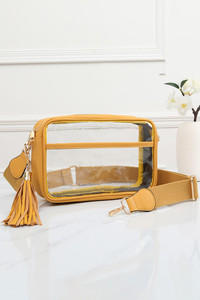 Clear PU Cross Body Stadium and Concert Camera Bag
