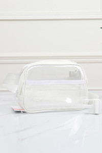 Solid Color Trim Clear Waist Crossbody Bag-TG10436CL