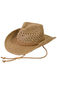 C.C Paper Straw Open Weaved Cowboy Hat