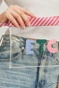 ETC Sequin Letter Clear Pouch-MP0182