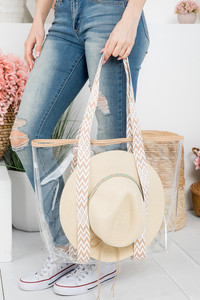 Hat Carrying Clear Tote Bag-MB0193