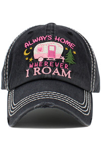 ALWAYS HOME WHEREVER Vintage Ballcap-KBV-1510