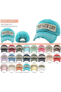 BAD HAIR DAY Washed Vintage Baseball Cap