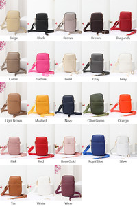 Solid PU Cell Phone Strap Bag-TG10290