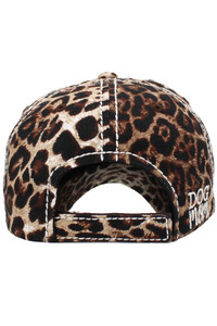 DOG MOM Vintage Baseball Cap-KBV-1140_LEOPARD