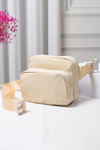 Solid Double Zipper Fanny Pack-TG10462