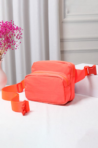 Solid Double Zipper Fanny Pack-TG10462