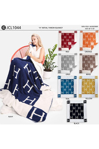 Luxury Soft H Print Throw Blanket-JCL1044