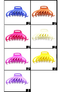 12pcs Twirl Shape Matte Color Claw Clip-EPC8529G (12pc)