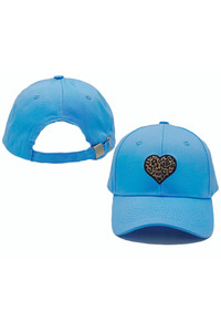 Leopard Pattern Heart Patch Baseball Cap-HA0084