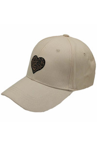 Leopard Pattern Heart Patch Baseball Cap-HA0084