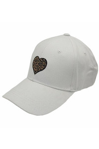 Leopard Pattern Heart Patch Baseball Cap-HA0084