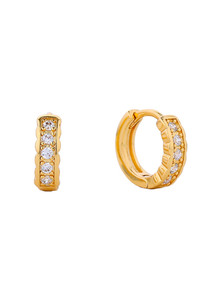 14K Gold Dipped Huggie Earring