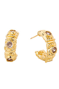 14K Dipped Post Hoop-SJE310486