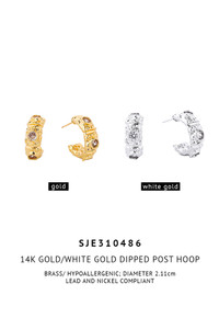 14K Dipped Post Hoop-SJE310486