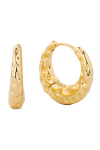 14K Dipped Huggie Hoop-SJE310490