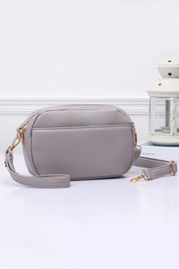 Two Zipper Solid PU Crossbody Bag-TG10281