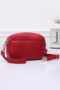 Two Zipper Solid PU Crossbody Bag-TG10281