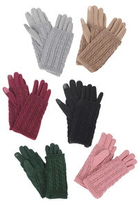 3 in 1 Cable Knit Gloves