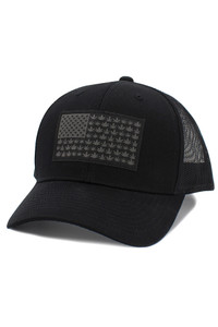 FLAG Patch Mesh Back American Flag Theme Baseball Cap-KBVT-251
