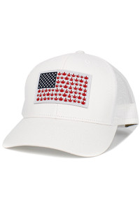 FLAG Patch Mesh Back American Flag Theme Baseball Cap-KBVT-251