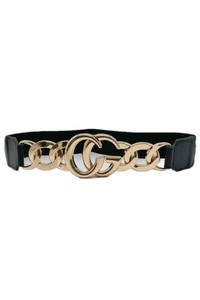 Metallic Gold Elastic Belt-MA0256