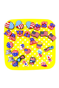 USA American Flag Theme Crocs Charm-ESC3035